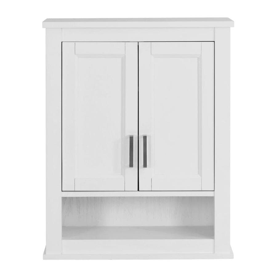 white bathroom wall cabinet