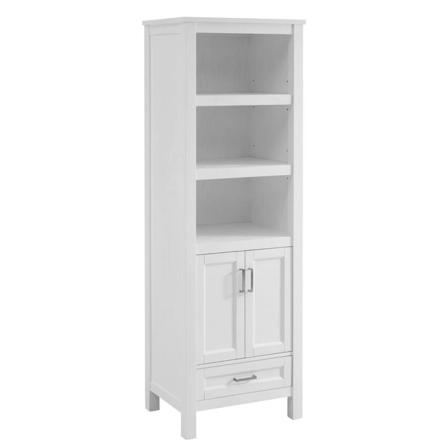 Durham 24-in W x 72-in H x 18-in D White Oak MDF Freestanding Linen ...