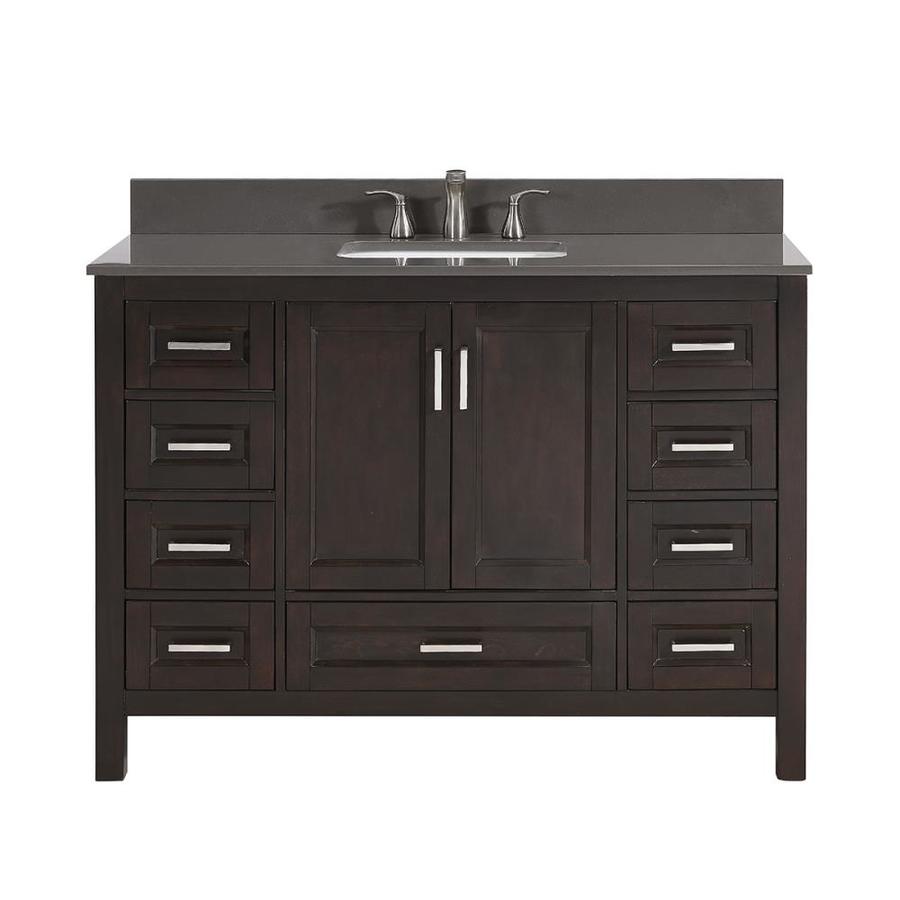 Scott Living Durham ESPRESSO Single Sink Vanity with Dark Gray