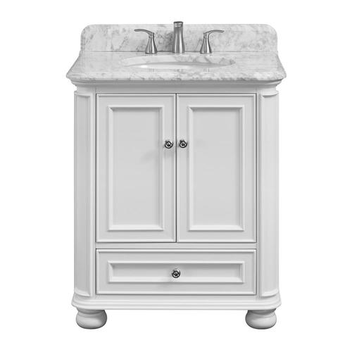 allen + roth Wrightsville 30in White Single Sink Bathroom Vanity with