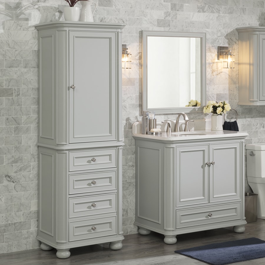 grey bathroom linen cabinets