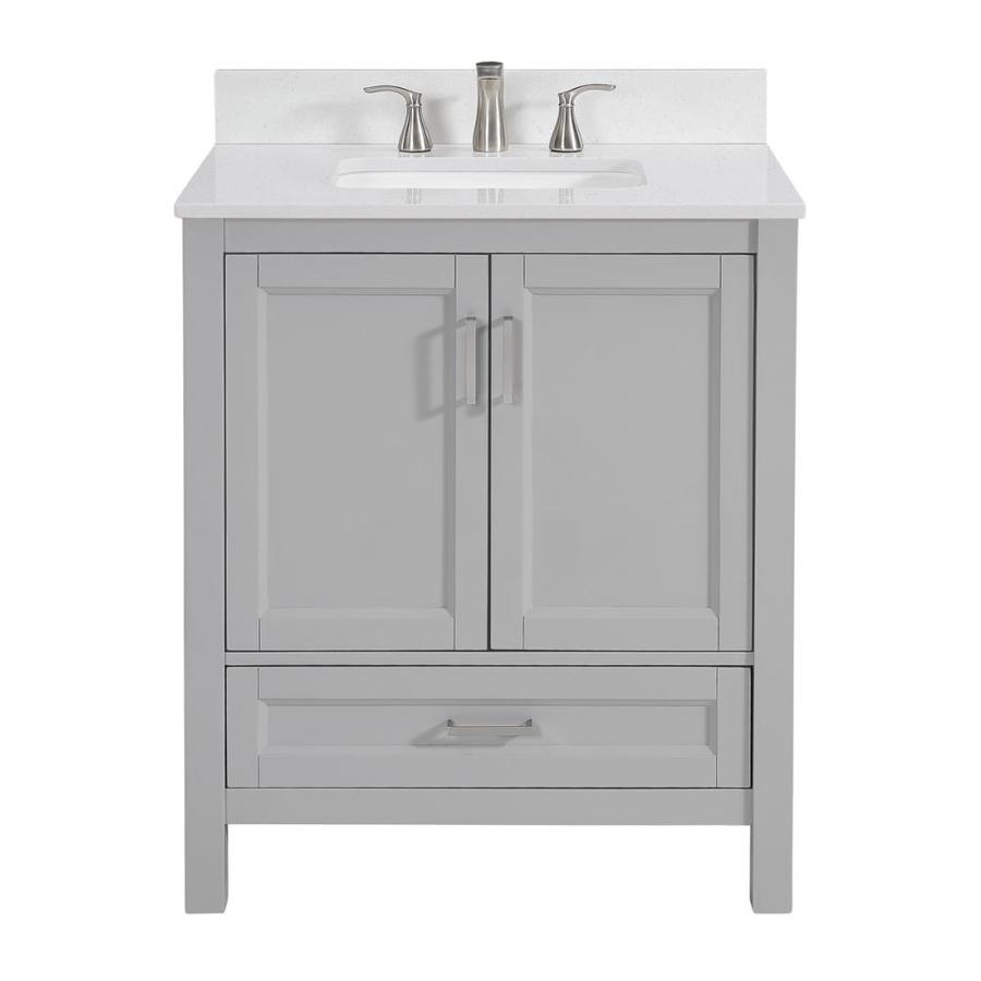 Scott Living Durham 30 In Light Gray Single Sink Bathroom Vanity