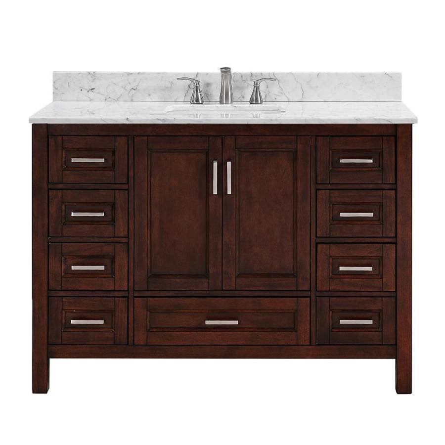 Scott Living Durham 48in Chocolate Single Sink Bathroom Vanity with