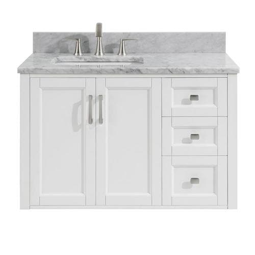 allen + roth Floating 36-in White Single Sink Bathroom ...