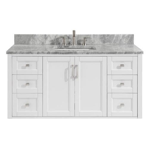 Allen Roth Moravia 36 In White Single Sink Bathroom Vanity With
