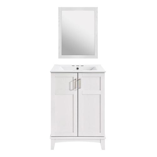 Style Selections 24 In White Oak Single Sink Bathroom Vanity With