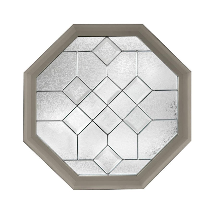 Hy Lite Decorative Glass Octagon New Construction Driftwood Window