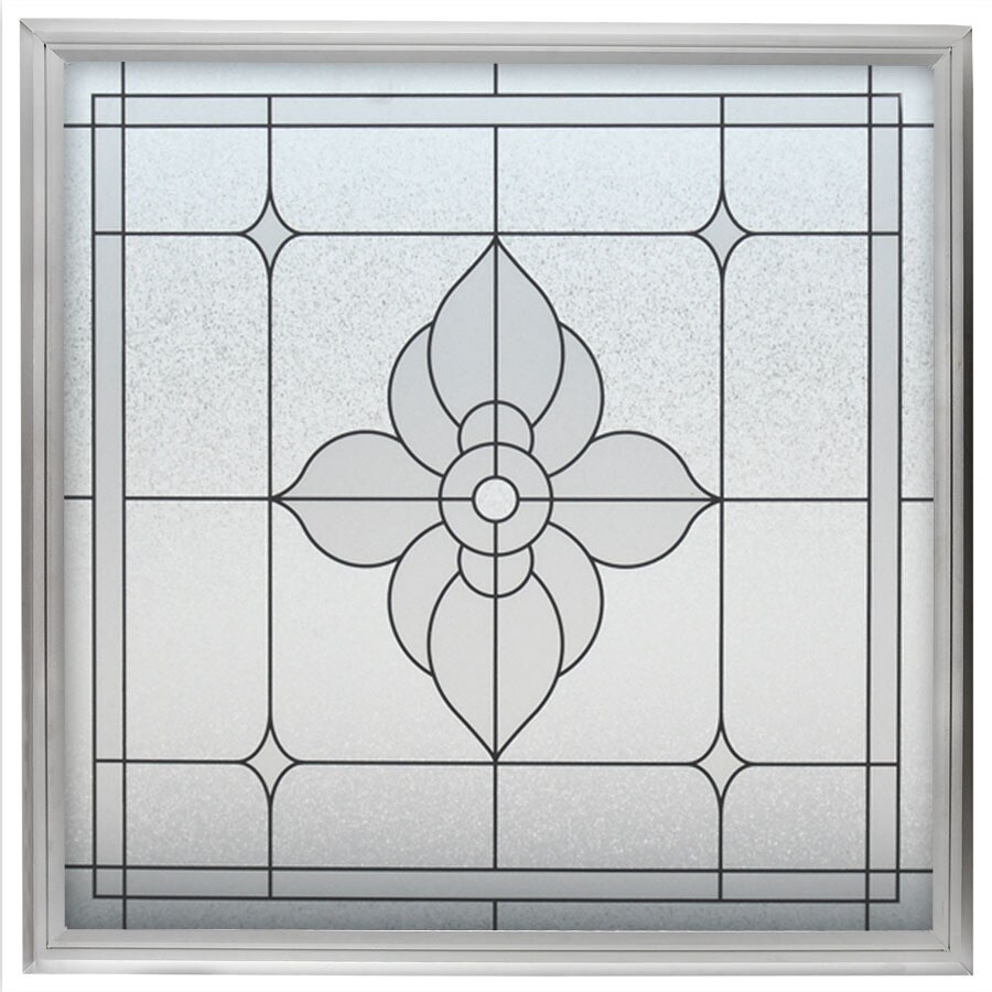 Hy-Lite 48-in x 48-in Decorative Glass Series White Double Pane Square ...