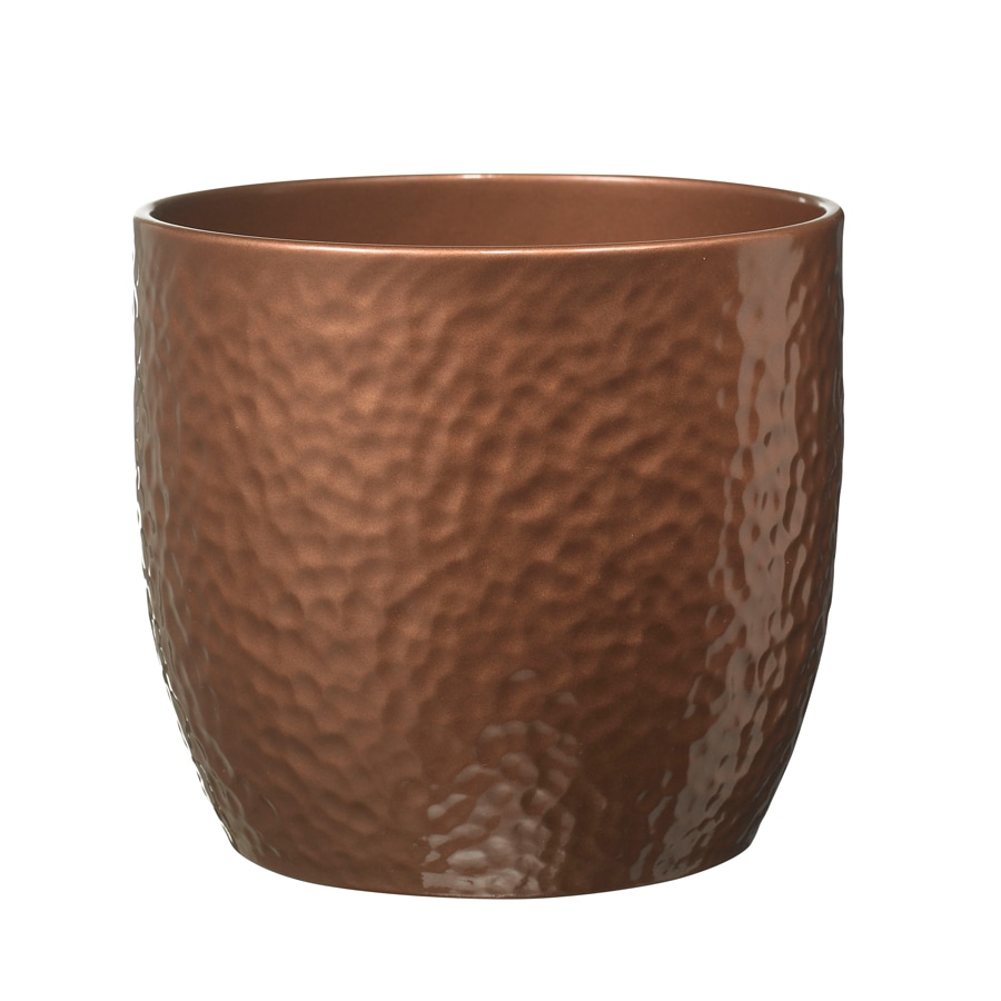 10in x 8.5in Copper Ceramic Planter at