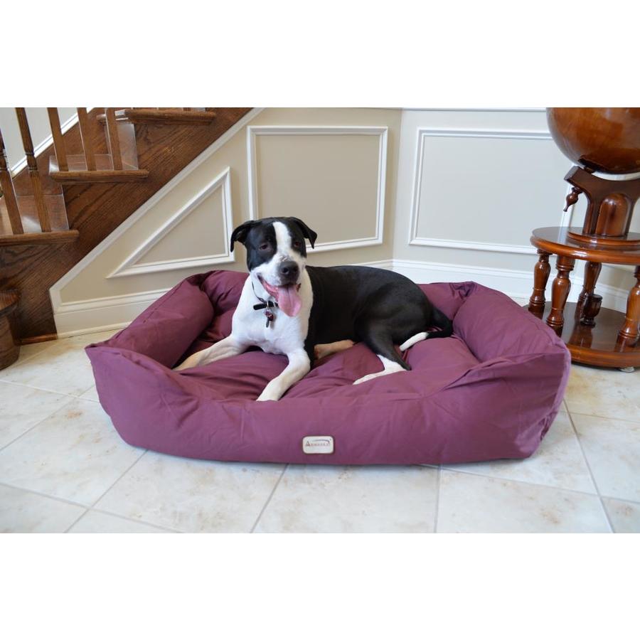 Armarkat Burgundy Canvas Rectangular Dog Bed (For Medium Breed Dog) at ...