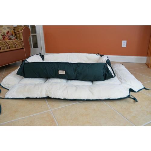 Armarkat Laurel Green/Ivory Canvas Rectangular Dog Bed (Large) in the