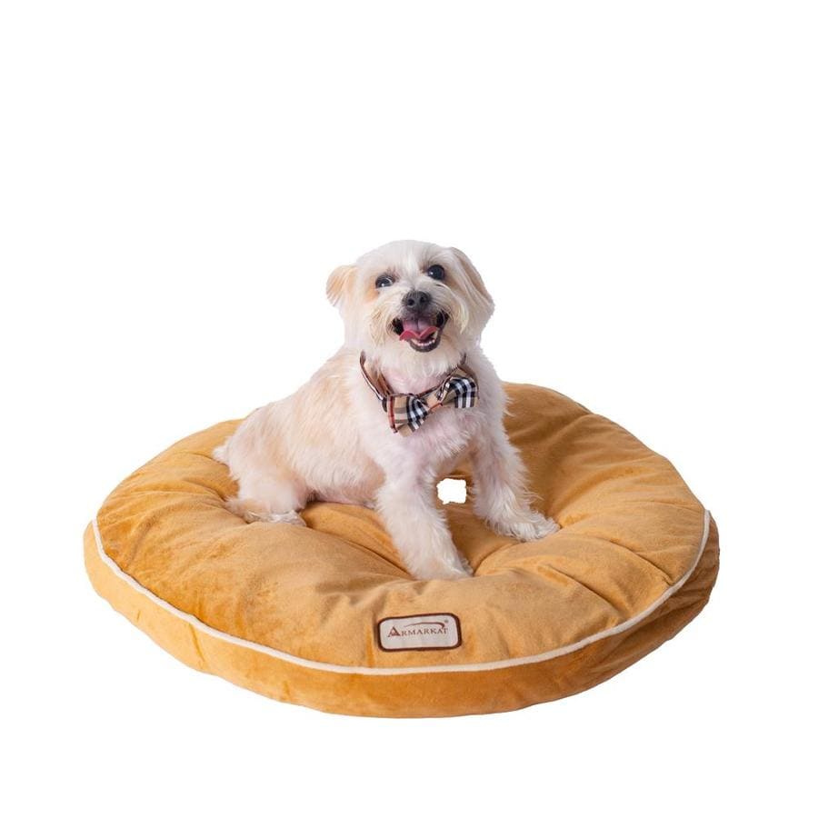 fluffy round dog bed