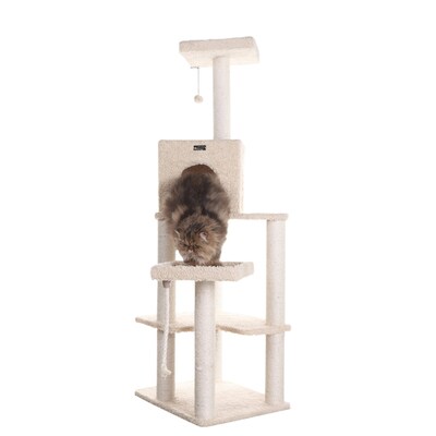 Armarkat A6902 69 In Off White Faux Fur Cat Tree At Lowes Com