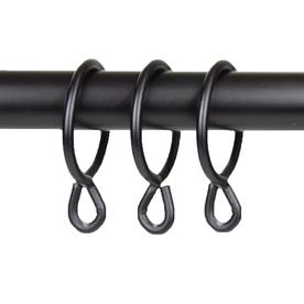 Curtain Rings At Lowes Rod Desyne 10 Pack 1 375 In Black Steel Curtain Rings