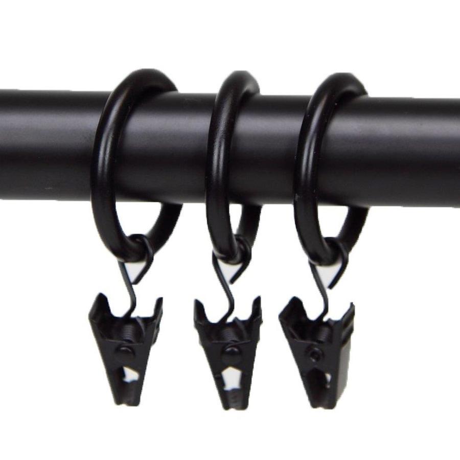 Rod Desyne 10-Pack 1-in Black Steel Curtain Rings in the Curtain Rings ...
