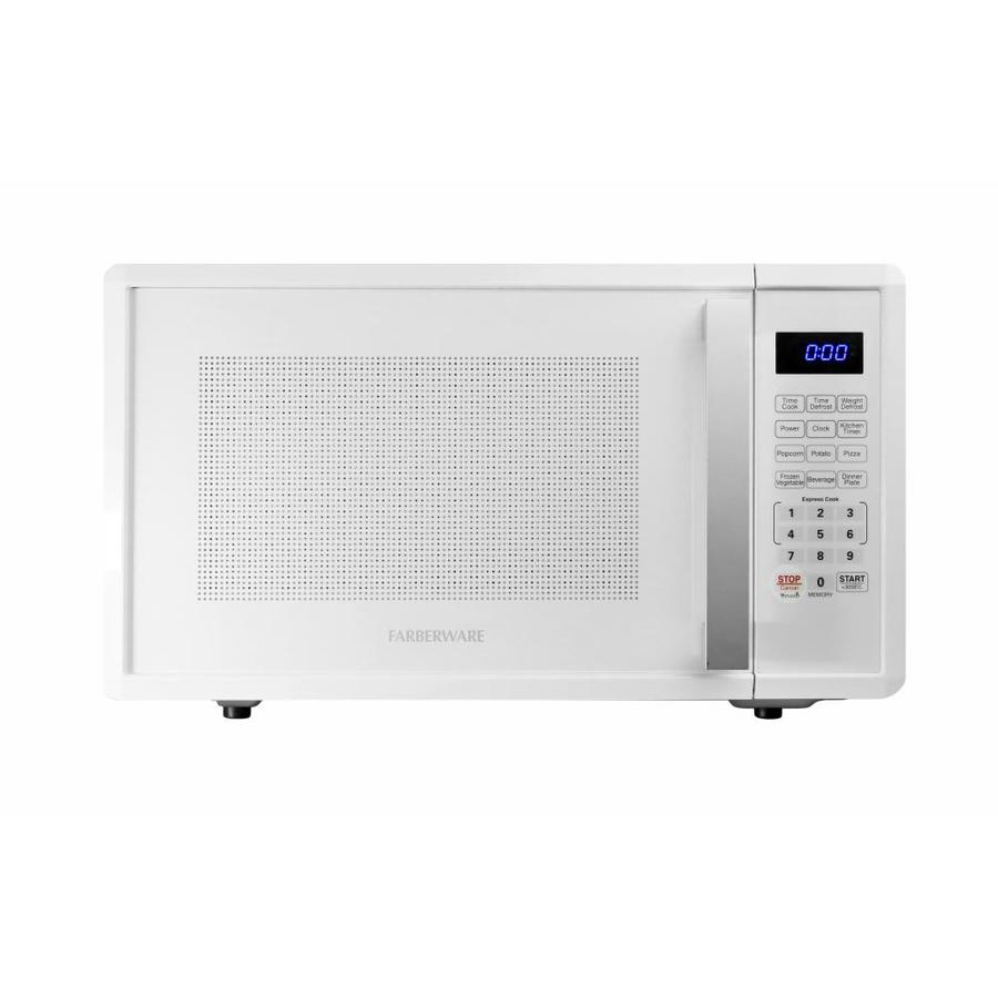 Farberware 1 1 Cu Ft 1000 Countertop Microwave White At Lowes Com
