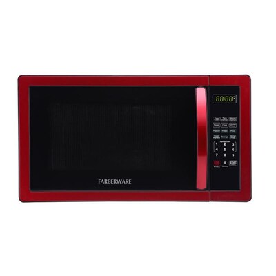 Farberware 1 Cu Ft 1000 Countertop Microwave Metallic Red At Farberware 1 Cu Ft 1000 Countertop