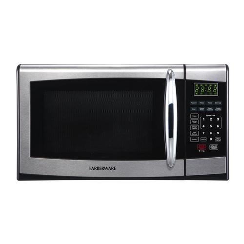 Farberware 0 9 Cu Ft 900 Countertop Microwave Stainless Steel