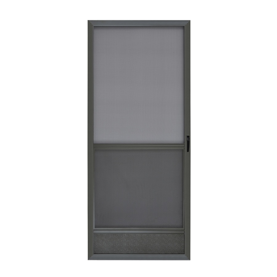 6020 Bronze Aluminum Frame Hinged Screen Door Common 36 In X 80 In Actual 36 In X 80 In