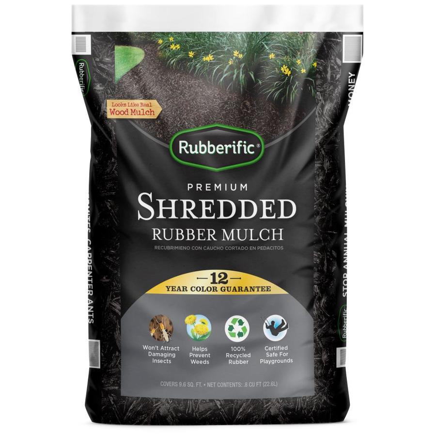 Rubberific 0.8cu ft Black Rubber Mulch in the Bagged Mulch department