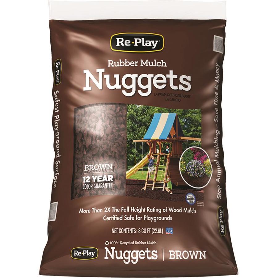 ... Dark Brown Small Nuggets Rubber Mulch (IPEMA Certified) at Lowes.com