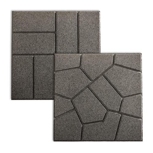 Rubberific Gray Rubber Paver (Common: 16-in x 16-in; Actual: 16-in x 16