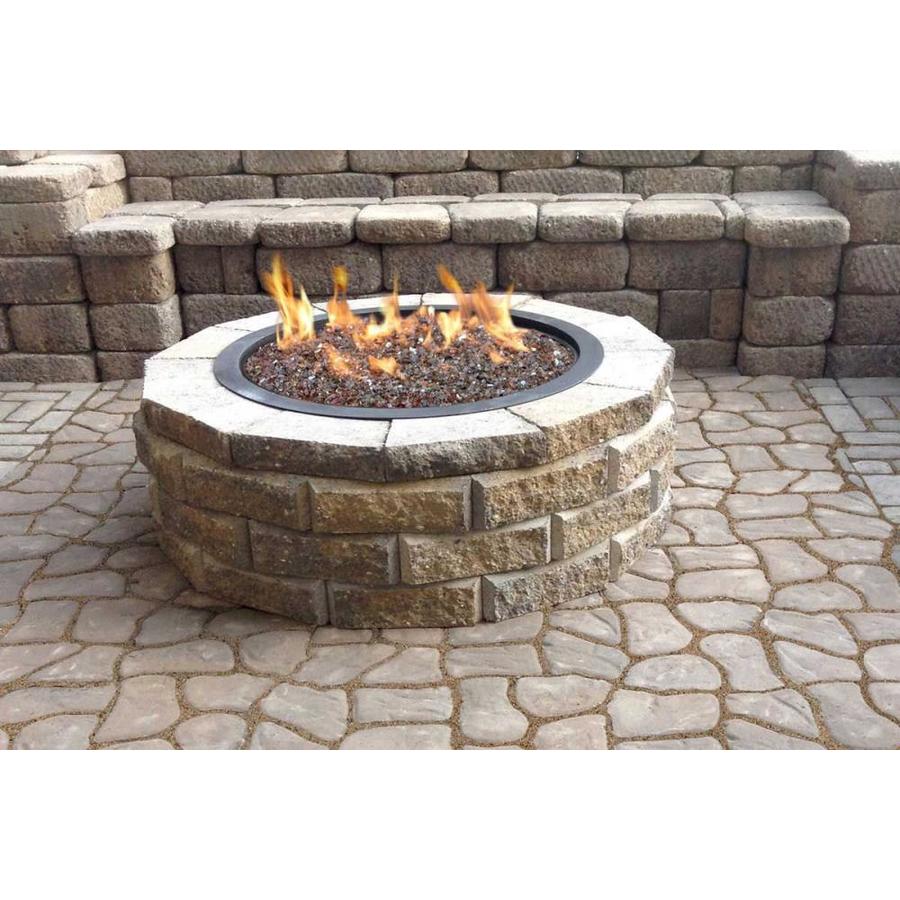 Insignia Tan/Charcoal Retaining Wall Block (Common: 4-in x 12-in ...