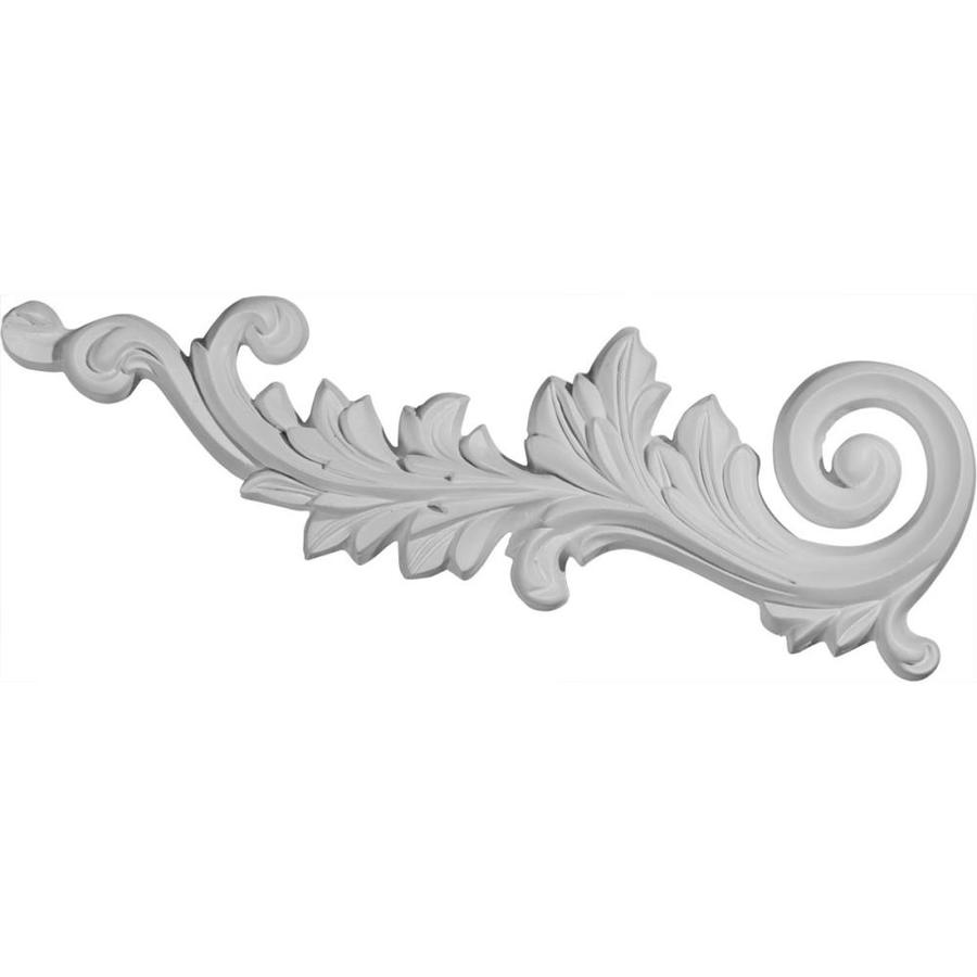 Ekena Millwork Robin Scroll, Left 15.75-in W x 5.125-in H Primed Applique