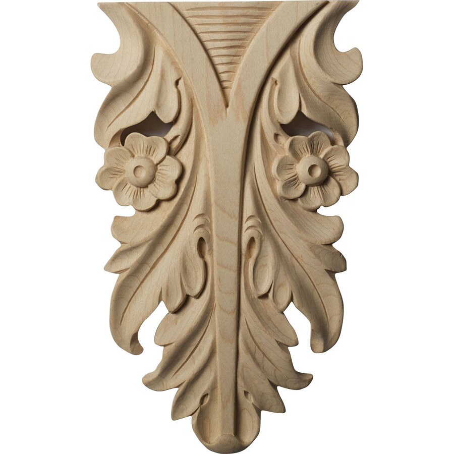 Ekena Millwork 4.25in x 7.25in Cherry Unfinished Wood Applique at