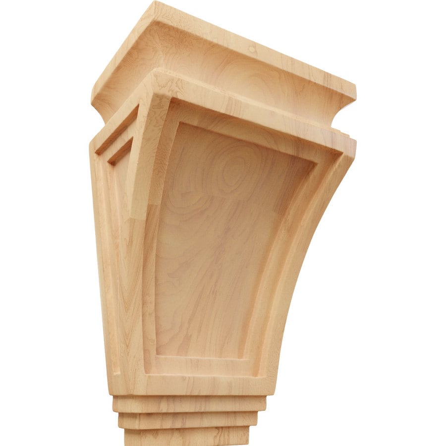 Ekena Millwork 6in x 9in Red Oak Unfinished Wood Corbel at