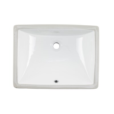 Superior Sinks White Glazed Porcelain Undermount Rectangular