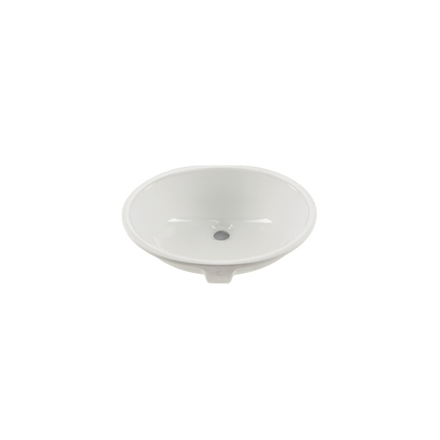 Superior Sinks White Glazed Porcelain Undermount Oval Traditional
