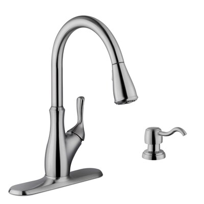 Superior Sinks Stainless Steel 1 Handle Deck Mount Pull Down