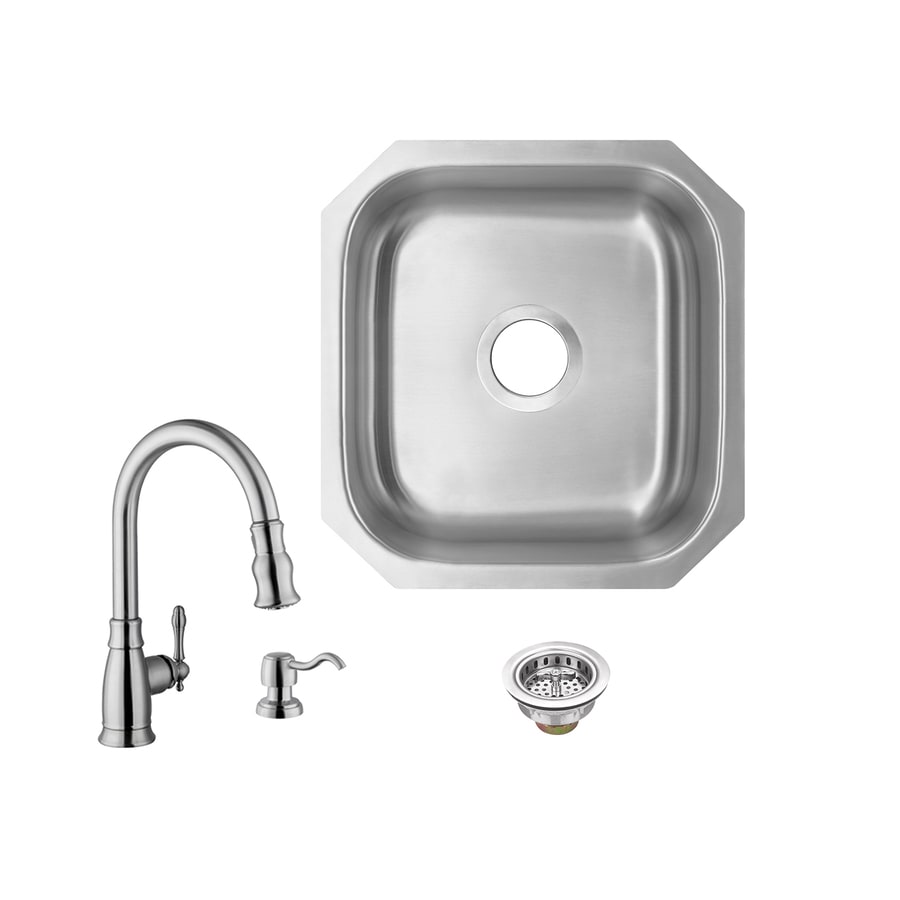 Superior Sinks Brushed Satin 1 Hole Stainless Steel