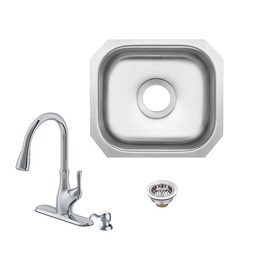 Superior Sinks 15in L x 12.75in W Brushed Satin Stainless Steel