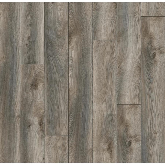 allen + roth Rona Oak 7.4in W x 72.5in L Water Resistant Embossed Wood Plank Laminate Flooring