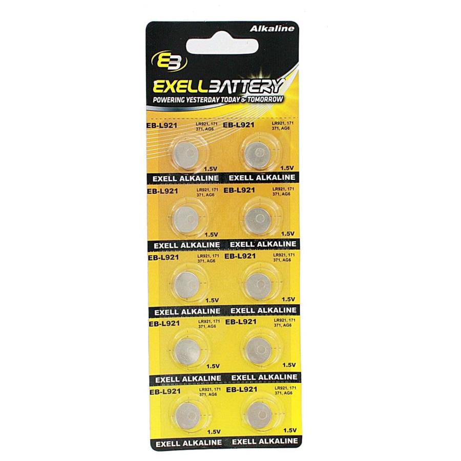 Exell Battery Alkaline L921 Button Batteries at