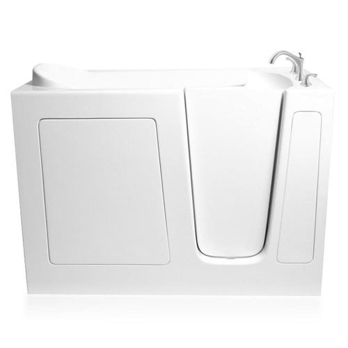 ARIEL 47.9in W x 29.4in L White Gelcoat/Fiberglass Rectangular RightHand Drain and Faucet