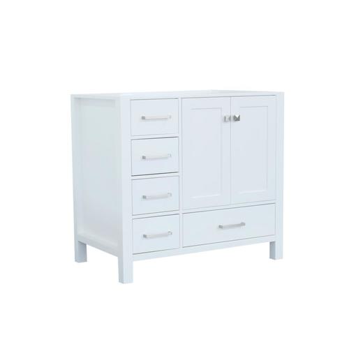 Ariel Cambridge 36 In White Bathroom Vanity Cabinet At Lowes Com