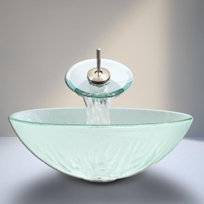 Vigo Vessel Sinks Iridescent Glass Vessel Round Bathroom Sink With