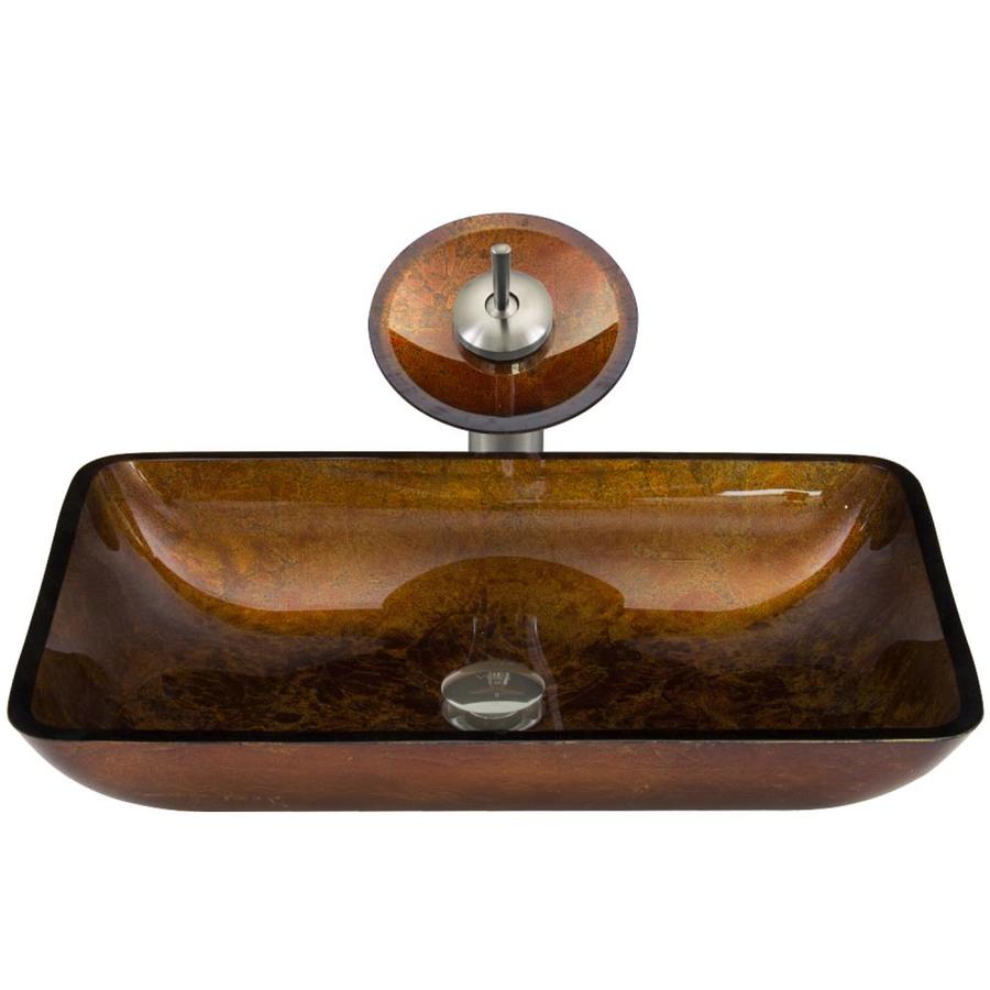 shop vigo vessel bathroom sets brownish orange tempered glass shop vigo vessel bathroom sets brownish orange tempered glass
