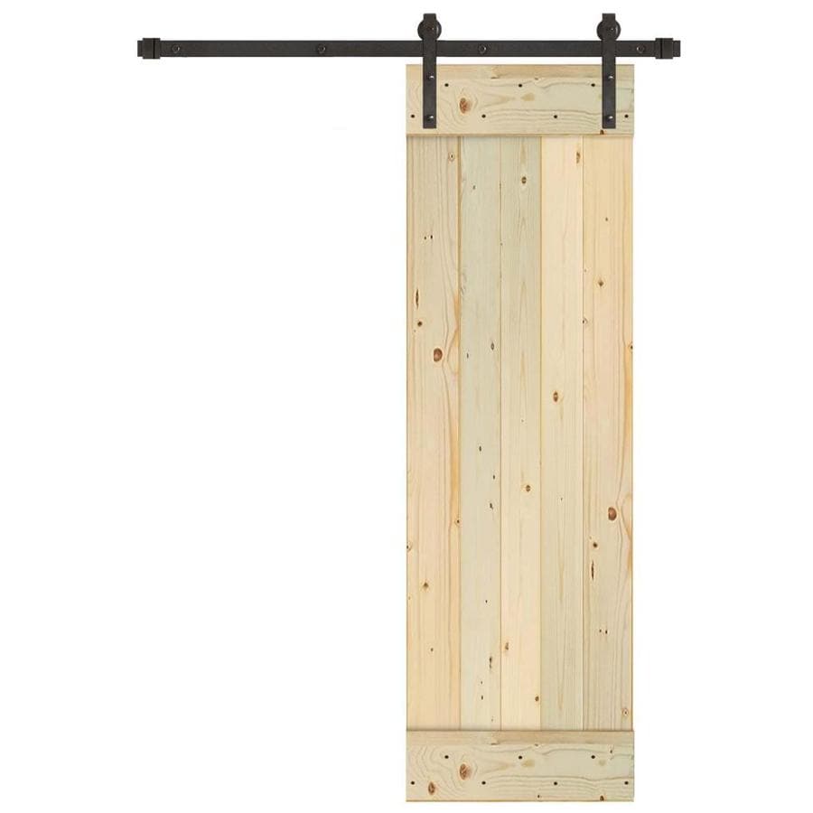 Creative Entryways Sliding Barn Door Unfinished 1 Panel Wood