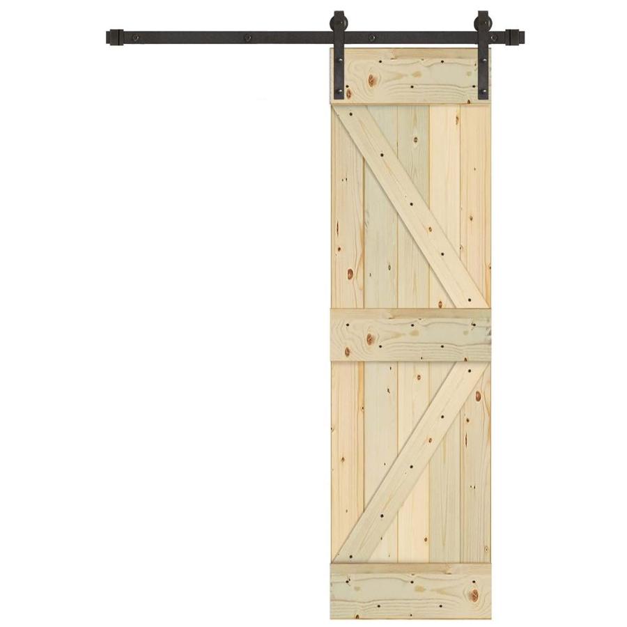 Creative Entryways Unfinished KFrame Wood Pine Barn Door Kit Hardware