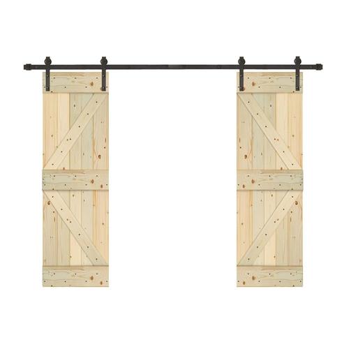 Creative Entryways Biparting Barn Door 48in x 80in Unfinished Kframe