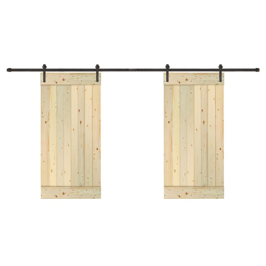 Creative Entryways Biparting Unfinished 1 Panel Wood Birch Barn