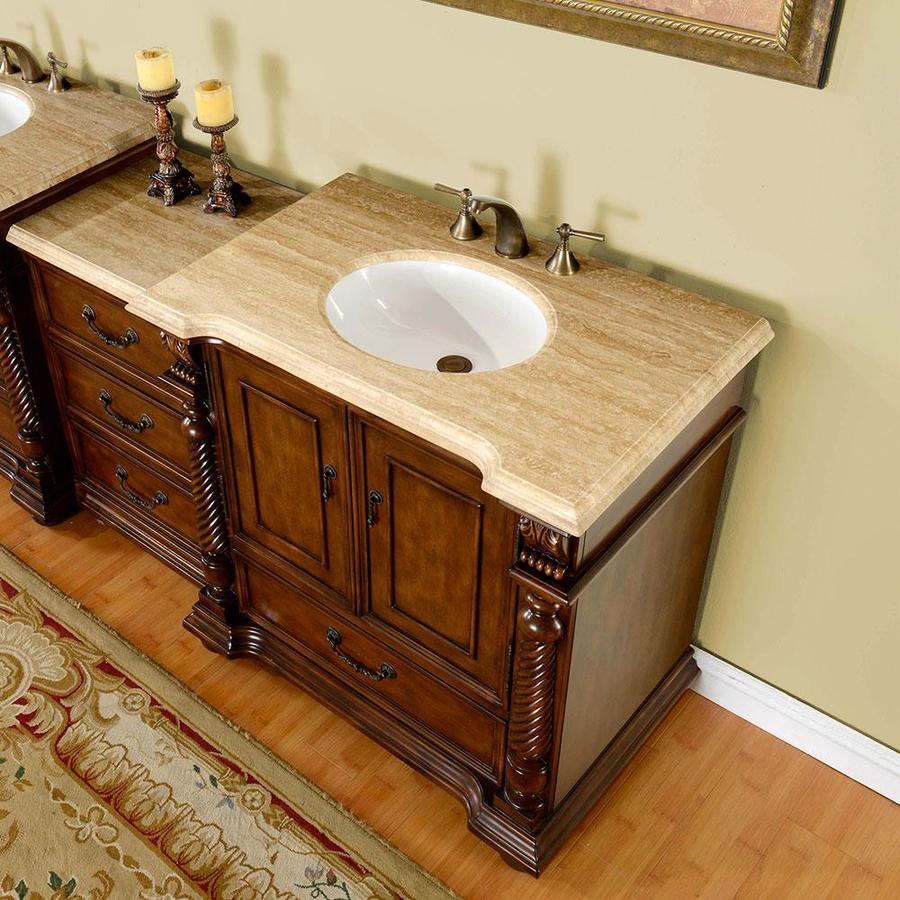 Silkroad Exclusive 57-in Brazilian Rosewood Undermount Single Sink ...