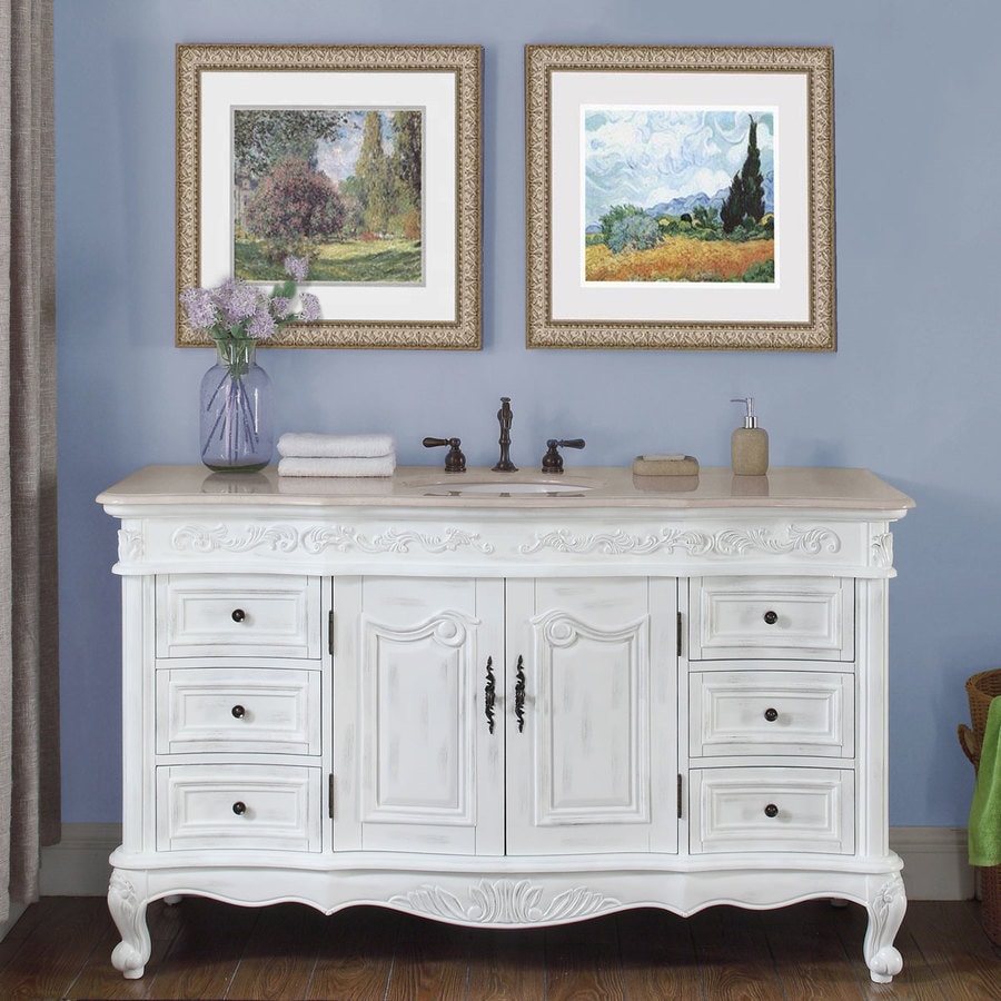 Offwhite Bathroom Vanities with Tops at
