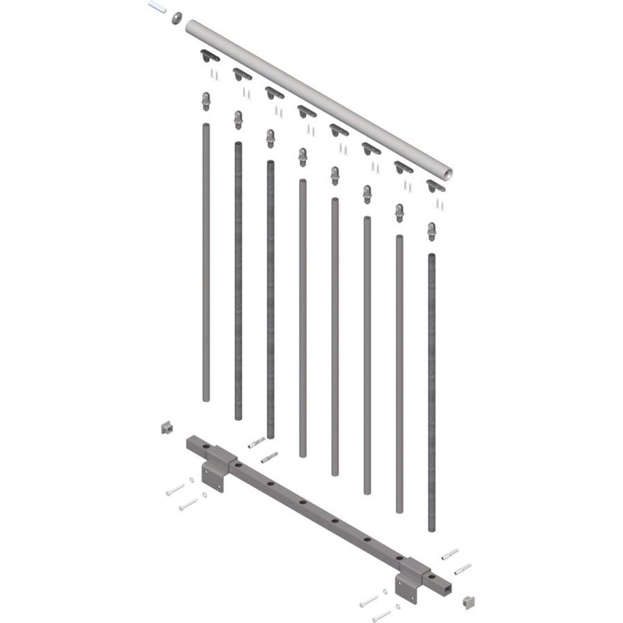 Shop DOLLE Toronto 3.5ft Gray Prefinished Steel Stair Railing Kit at Lowes.com