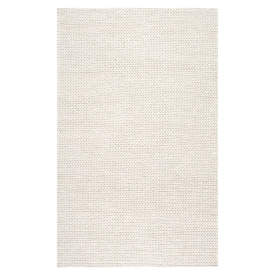 Nuloom Textures White Hand Woven Chunky Woolen Cable Area Rug At