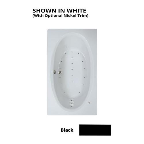Watertech Whirlpool Baths Designer 71.75in Black Acrylic Oval In